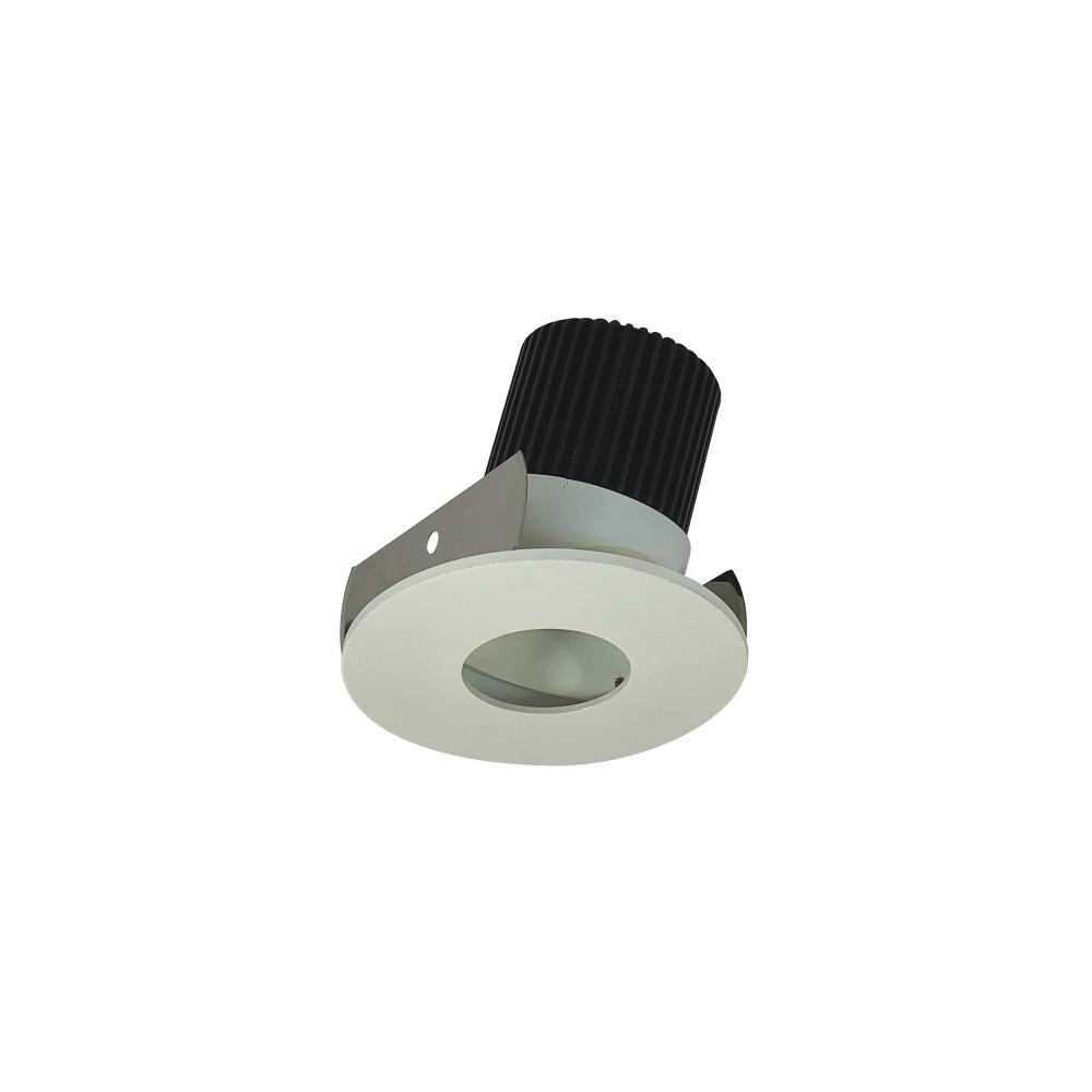 2" Iolite LED Round Adjustable Pinhole, 1000lm / 14W, 3000K, White Pinhole / White Flange