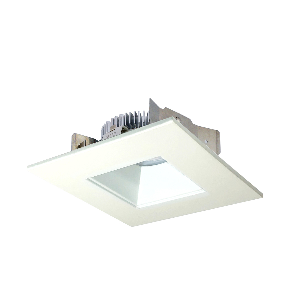 4" Cobalt Shallow High Lumen LED Trim, Square/Square Regress, 1250lm, 3500K, Matte Powder White