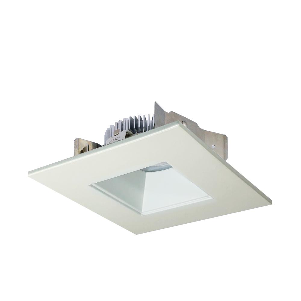 4" Cobalt Shallow High Lumen LED Trim, Square/Square Regress, 1250lm, 3000K, White