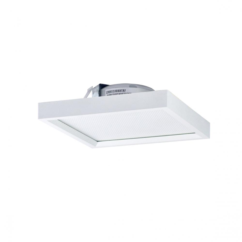 4" SURF Square LED Surface Mount, 750lm / 11W, 3500K, White finish