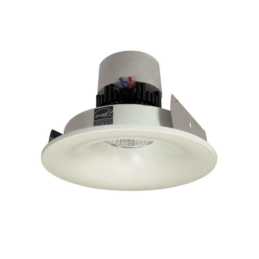 4" Pearl LED Round Bullnose Retrofit, 1000lm / 12W, 3500K, White Finish