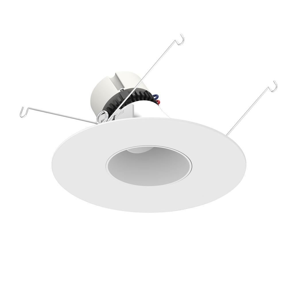 5"/6" Pearl LED Round Adjustable Slot Retrofit, 950lm / 12W, 3000K, Matte Powder White