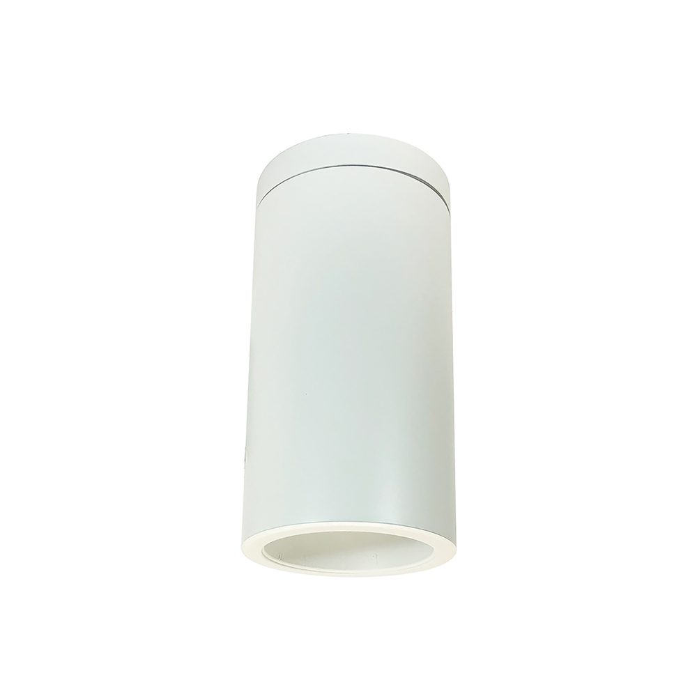 6" Sapphire III Surface Mount White Cylinder, Matte Powder White Reflector/Matte Powder White