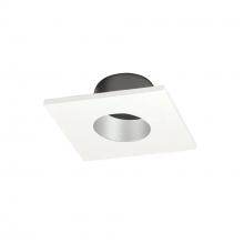 Nora NIOC-1SNGHW - 1&#34; Iolite Can-less Square Downlight Trim, Haze Reflector / White Flange