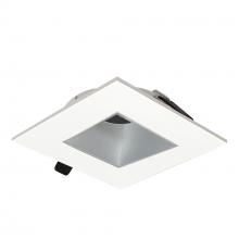 Nora NIOC-2SNDSQHW - 2&#34; Iolite Can-less Square Downlight Trim, Haze Reflector / White Flange