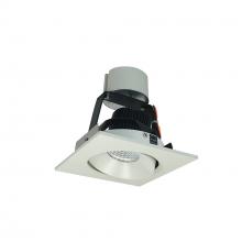 Nora NIR-4SC27XWW/10 - 4" Iolite LED Square Adjustable Cone Retrofit, 1000lm / 12W, 2700K, White Reflector / White