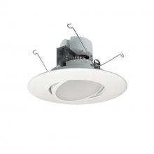 Nora NOX-563427WW - 5"/6" Onyx LED Adjustable Retrofit, 800lm / 12.5W, 2700K, White finish