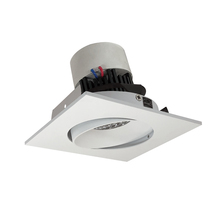 Nora NPR-4SC27XMPW - 4" Pearl LED Square Adjustable Cone Retrofit, 1000lm / 12W, 2700K, Matte Powder White Reflector