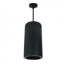 Nora NYLS3-6P1L227NP01BBB - 6" Sapphire III Pendant Mount Black Cylinder, Black Reflector/Black Flange, 120V; Phase Dimming,