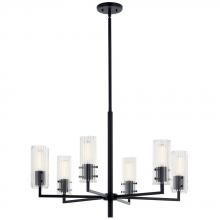 Kichler 52679BK - Velestino 30.25" 6-Light Chandelier in Black