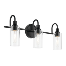 Kichler 55211BK - Kavi 23" 3-Light Vanity Light with Clear Glass in Black