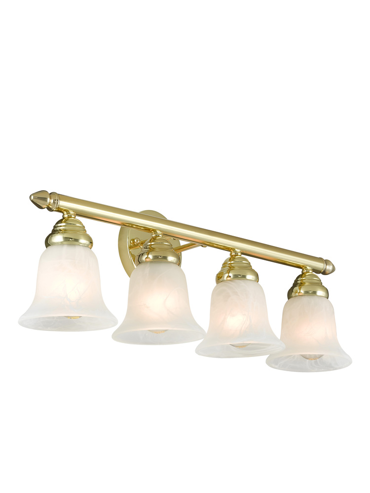 4 Light Polished Brass Bath Light