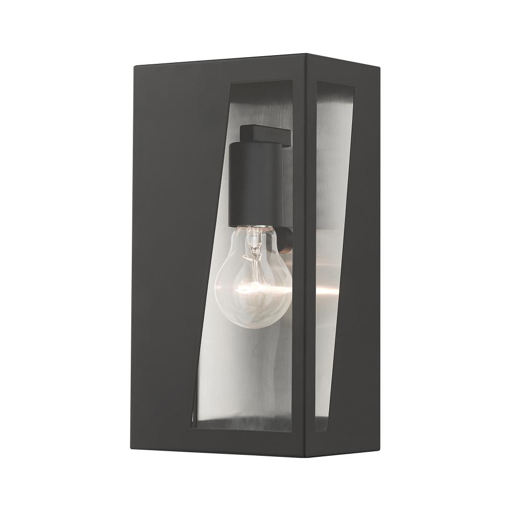 1 Light Black Outdoor Medium ADA Wall Lantern