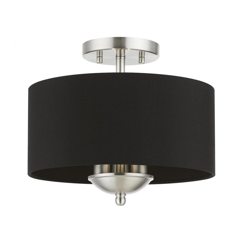 3 Light Brushed Nickel Semi-Flush Mount