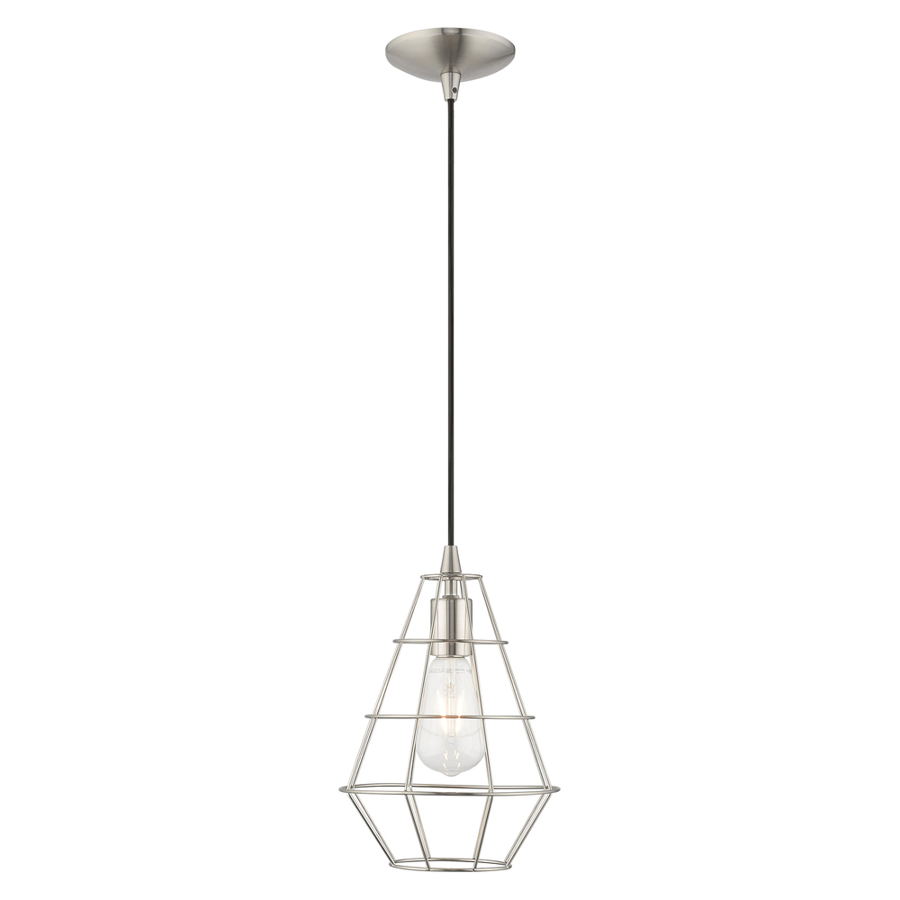 1 Lt Brushed Nickel Mini Pendant