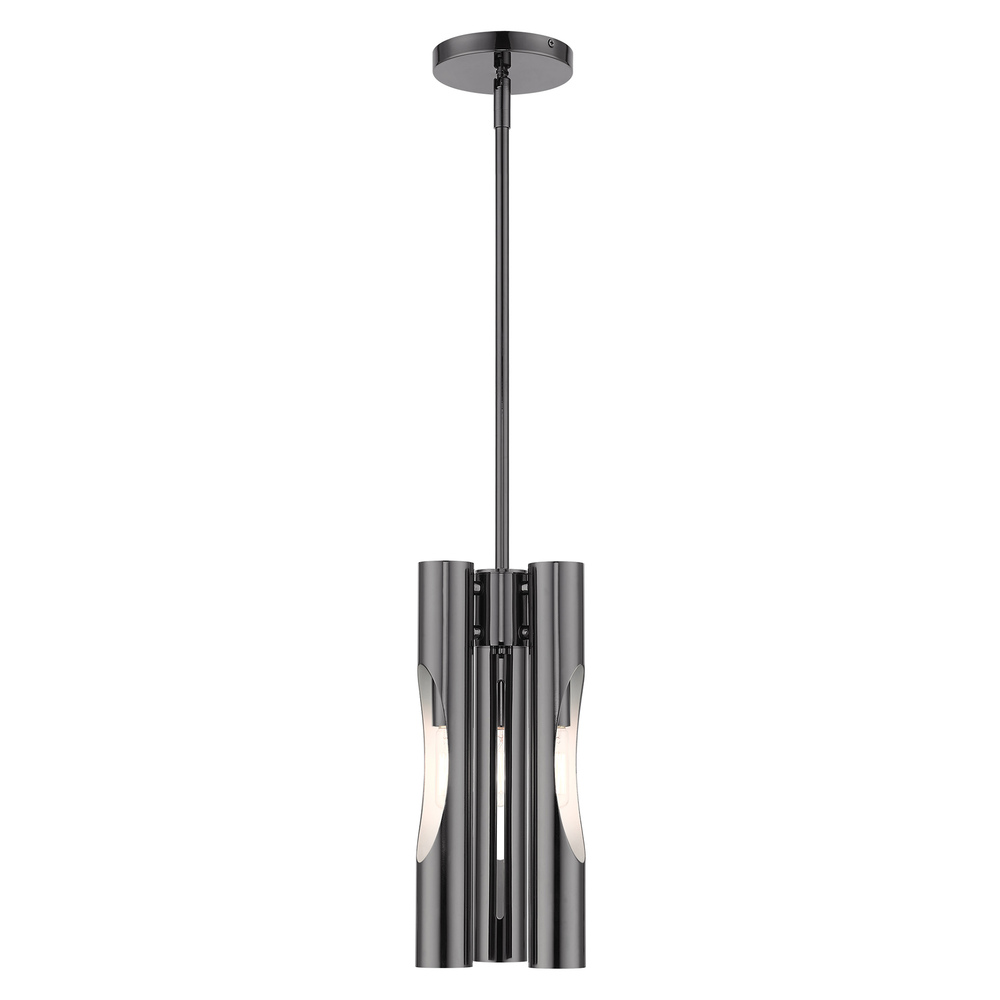 3 Lt Black Chrome Pendant Chandelier