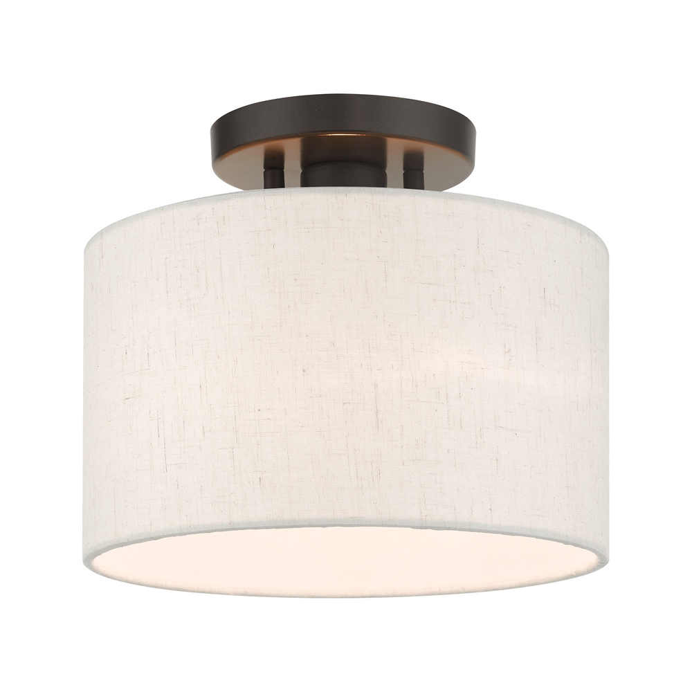 1 Lt English Bronze  Semi Flush