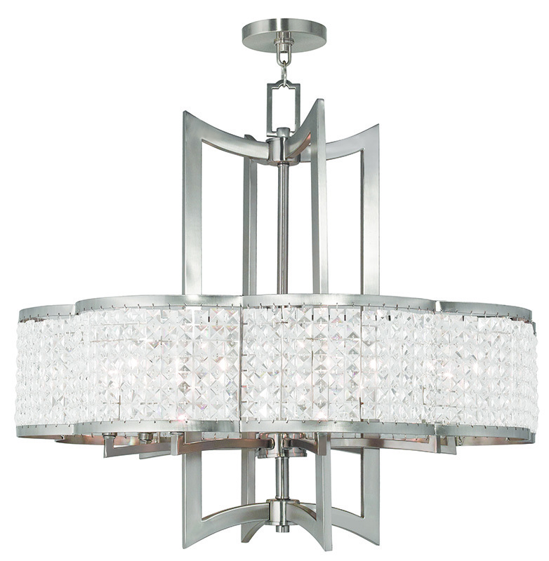 8 Light Brushed Nickel Chandelier