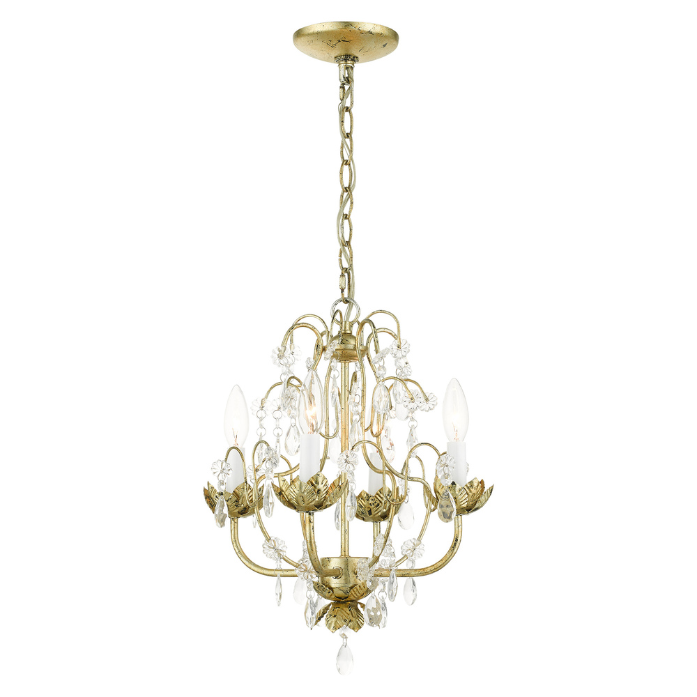 4 Lt Winter Gold Chandelier