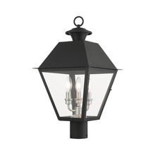 Livex Lighting 27219-04 - 3 Lt Black  Outdoor Post Top Lantern