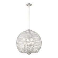 Livex Lighting 45724-91 - 4 Lt Brushed Nickel Pendant