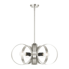 Livex Lighting 46425-91 - 6 Lt Brushed Nickel Chandelier