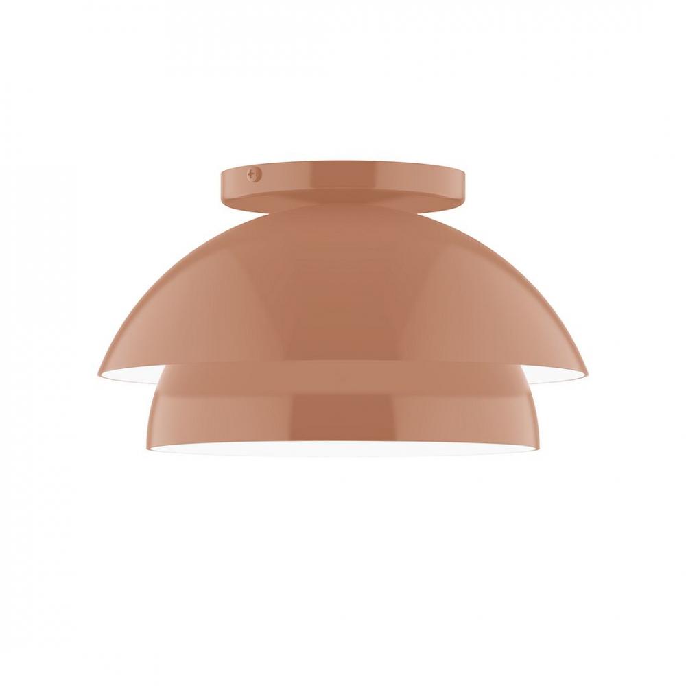 10" Nest LED Flush Mount, Terracotta