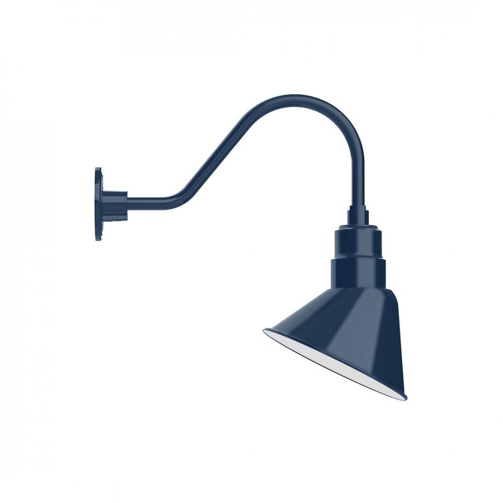 10" Angle shade LED Gooseneck Wall Mount with swivel, Navy