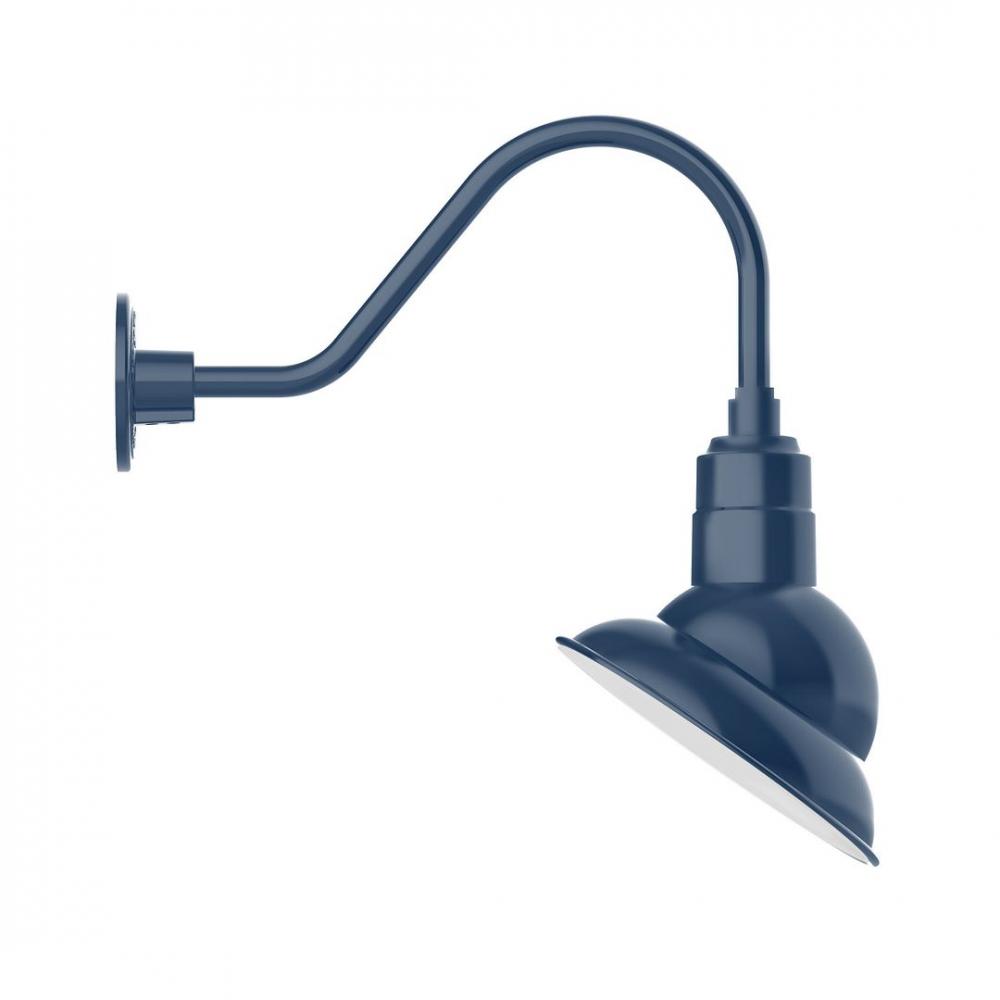 10" Emblem shade LED Gooseneck Wall Mount with swivel, Navy