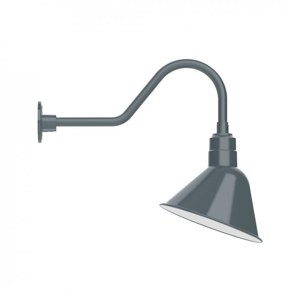 12" Angle shade LED Gooseneck Wall Mount with swivel, Slate Gray