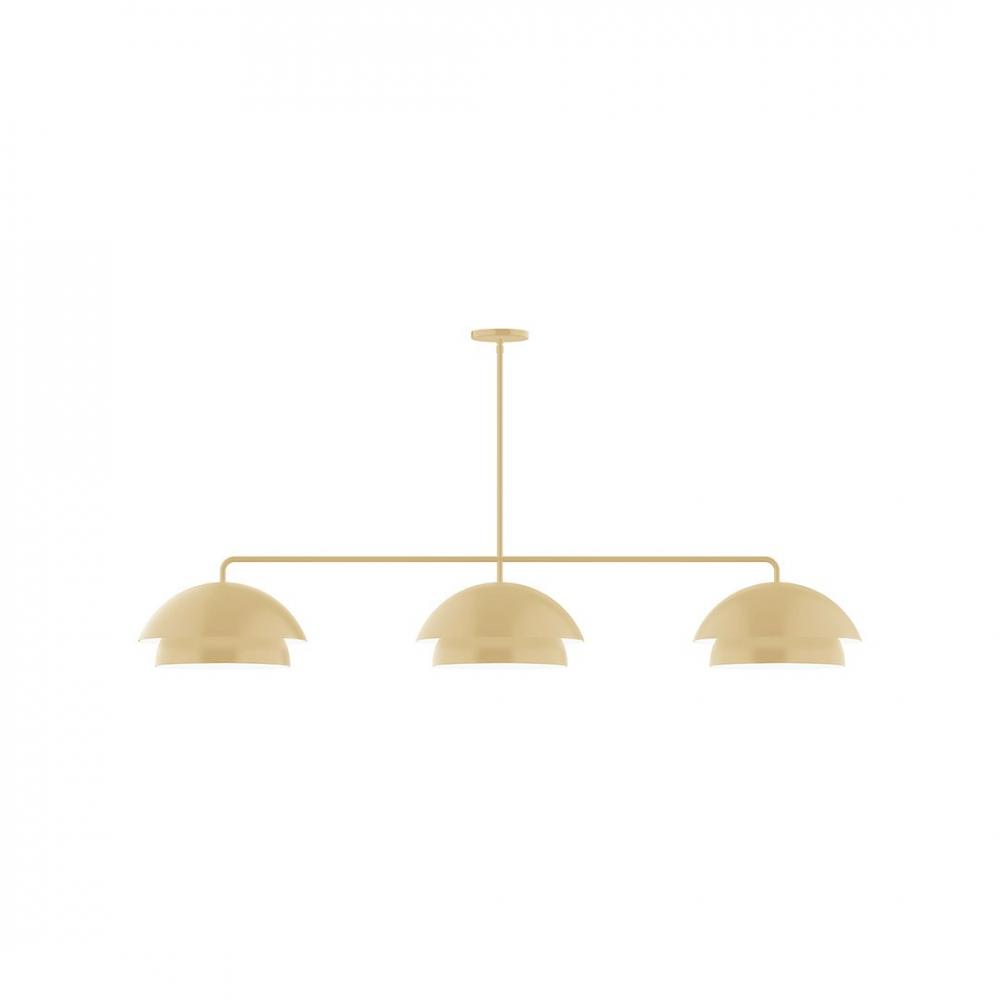 3-Light Axis LED Linear Pendant, Ivory