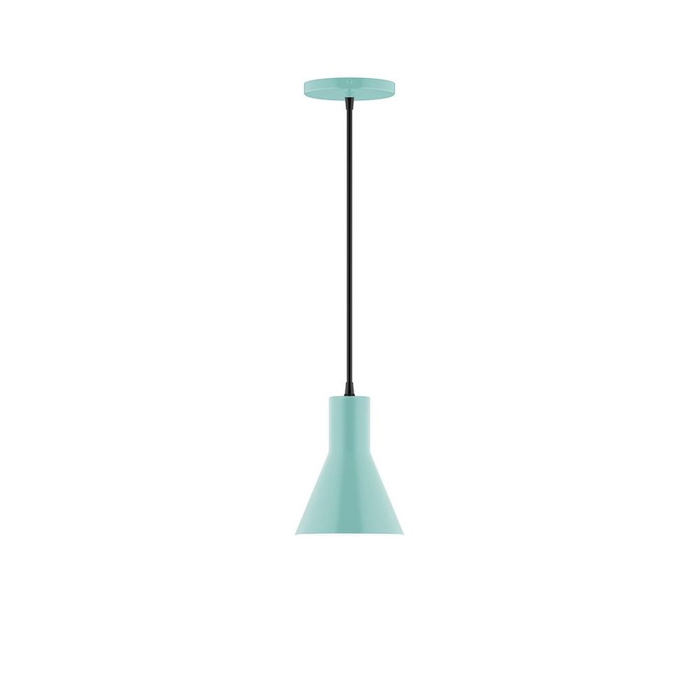 6" Axis Flared Cone LED Pendant, Sea Green