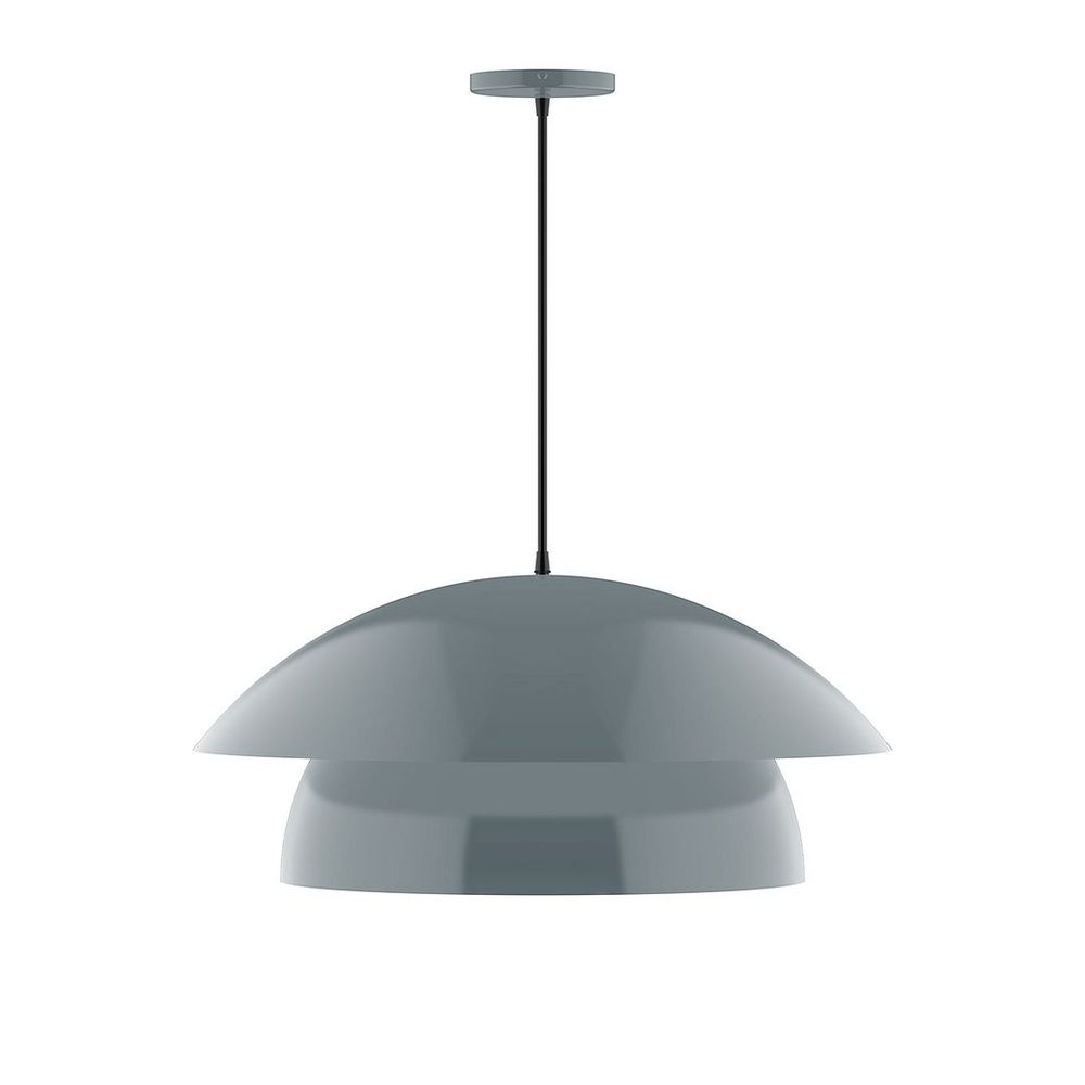 24" Nest LED Pendant, Slate Gray