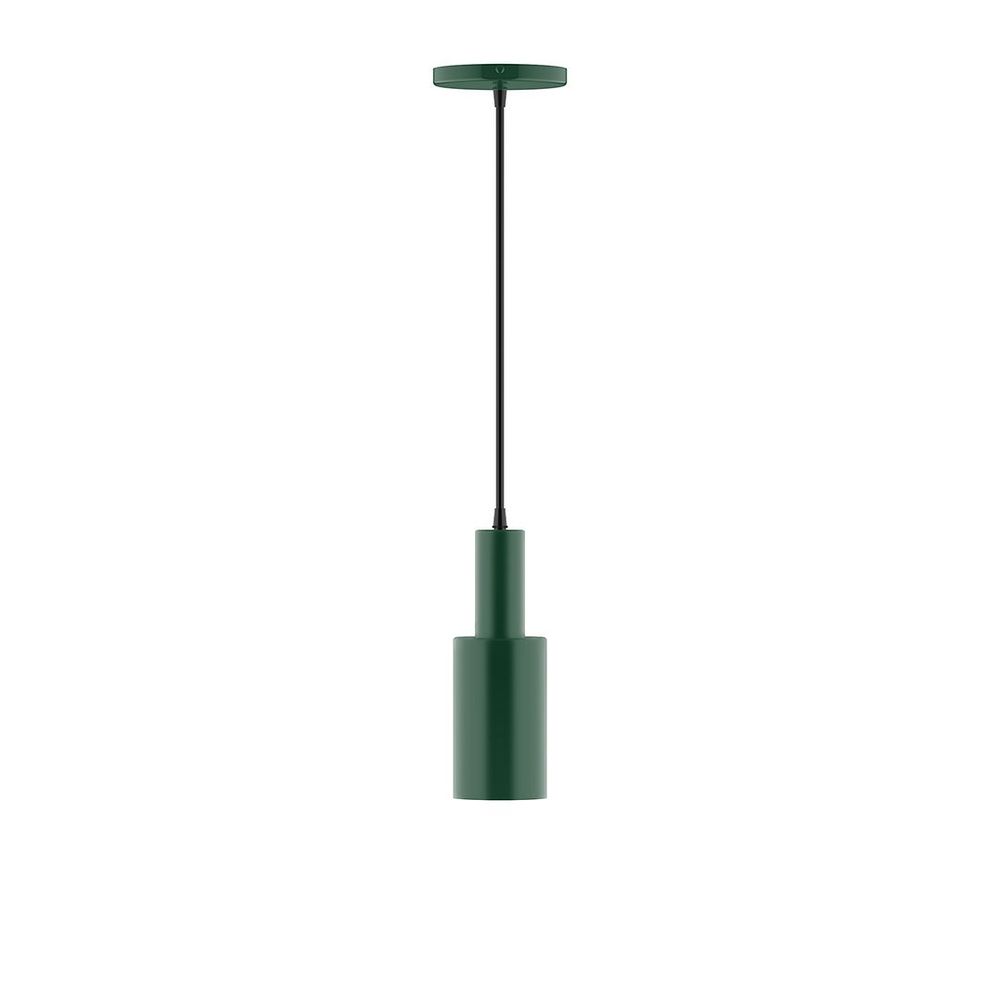 3.5" Stack Mini Cylinder LED Pendant, Forest Green