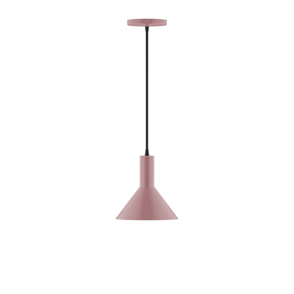 8" Stack Mini Cone LED Pendant, Mauve