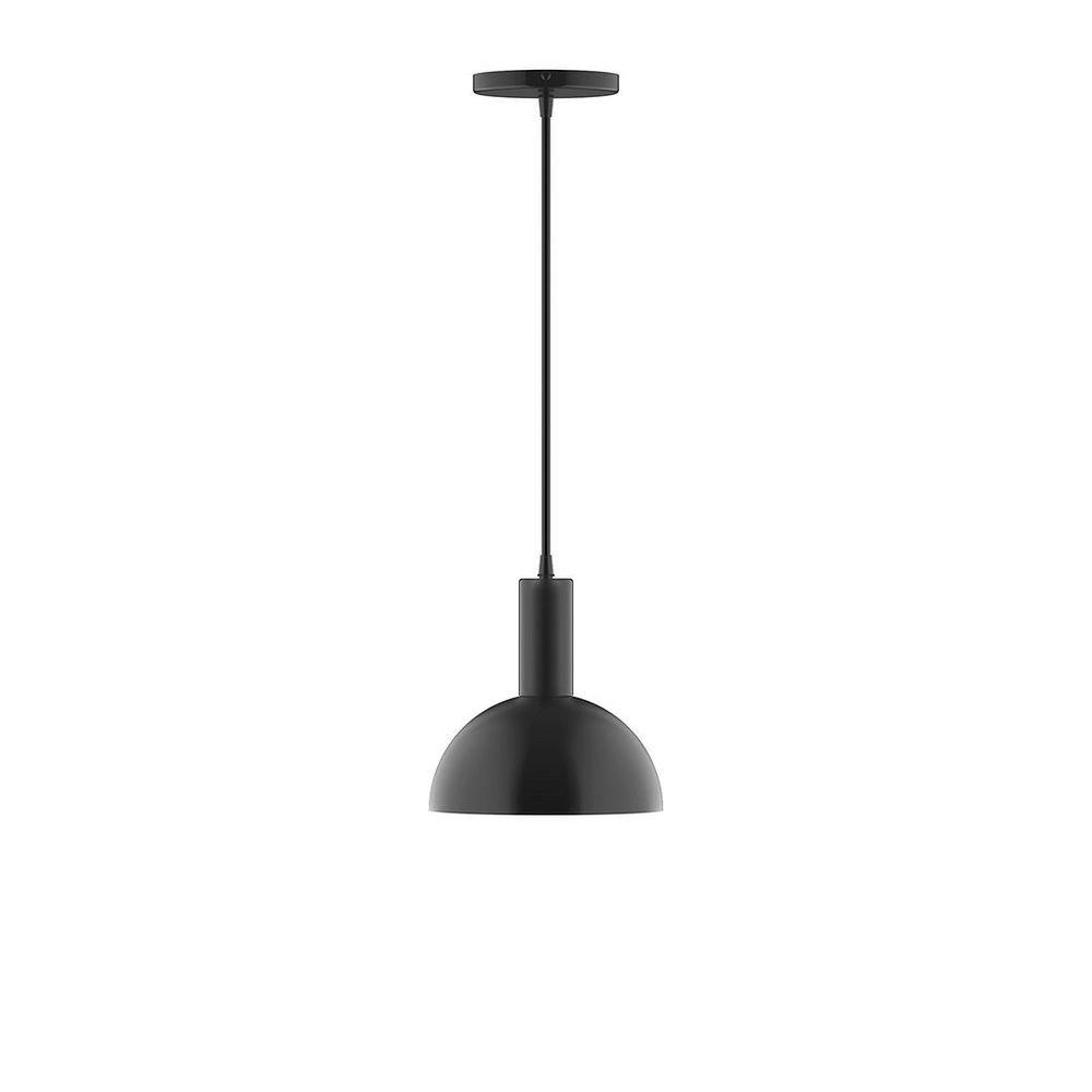 8" Stack Mini Dome LED Pendant, Black