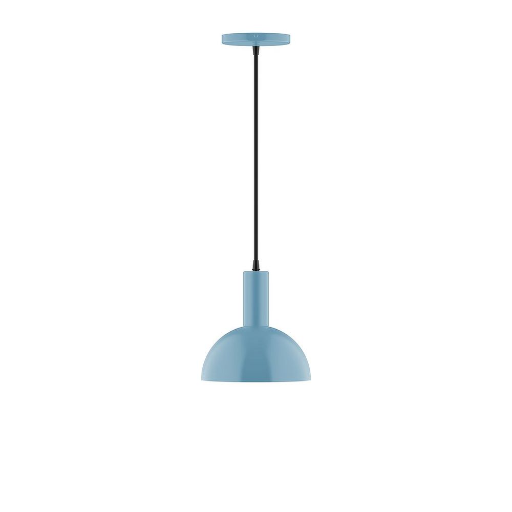 8" Stack Mini Dome LED Pendant, Light Blue