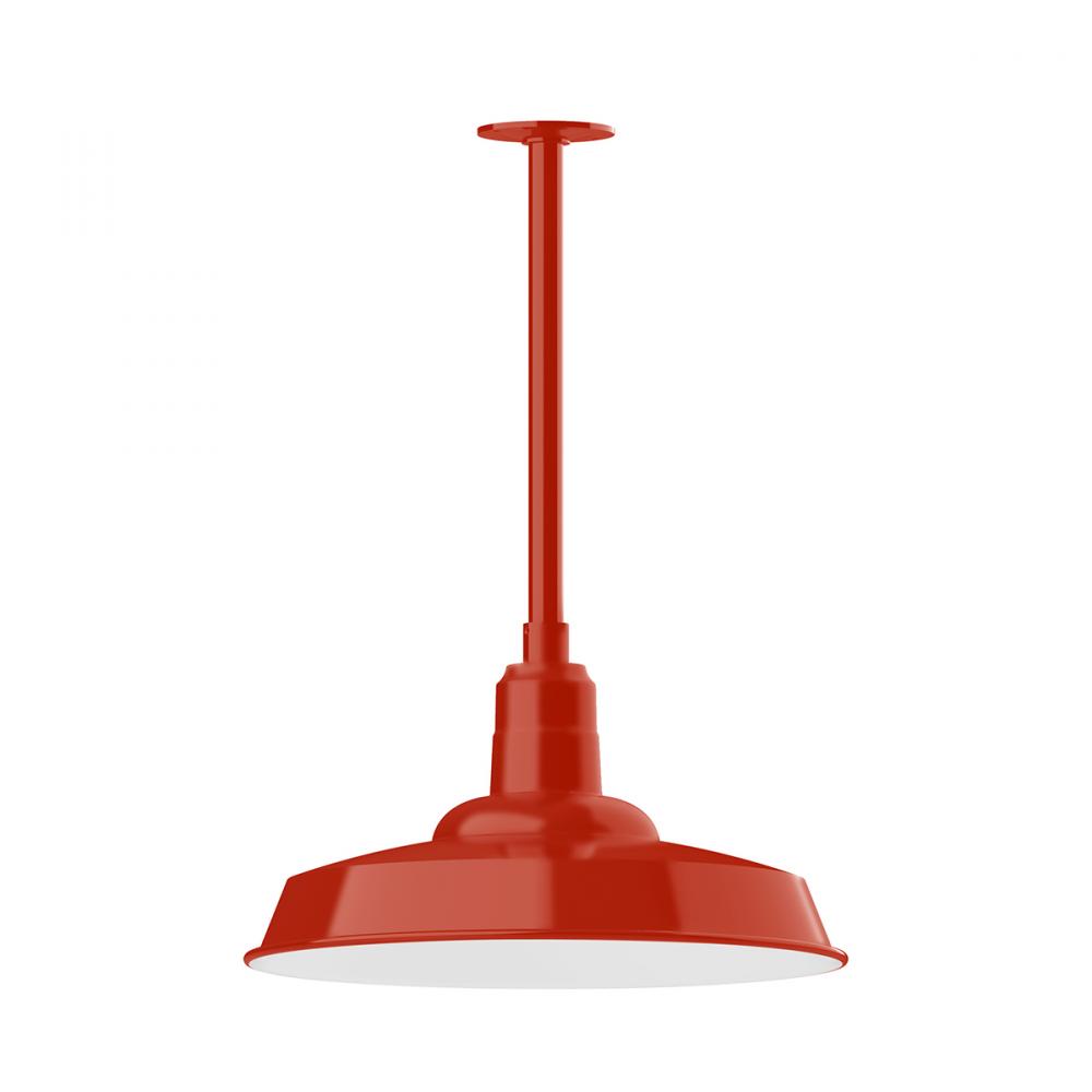 Warehouse 18" LED Pendant, stem mount