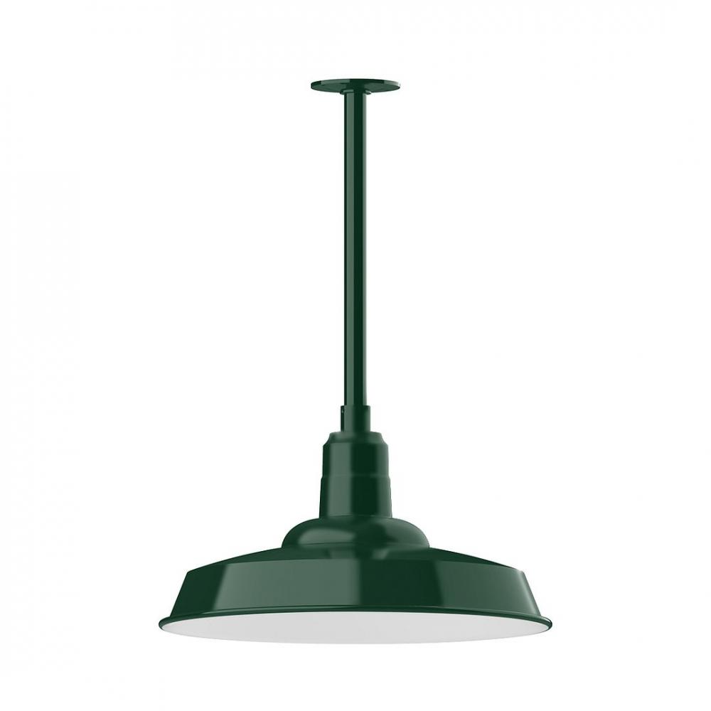 Warehouse 18" LED Pendant, stem mount