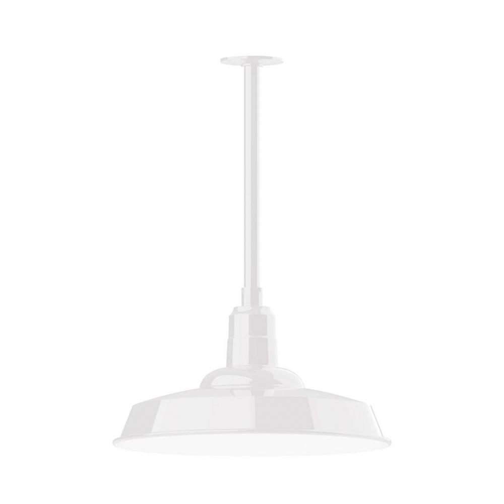 Warehouse 18" LED Pendant, stem mount