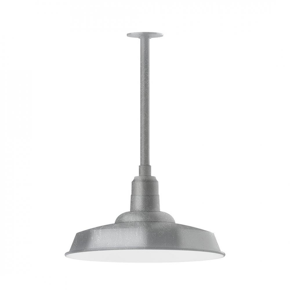 Warehouse 18" LED Pendant, stem mount