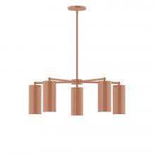 Montclair Light Works CHC418-19-L10 - 5-Light J-Series Chandelier, Terracotta