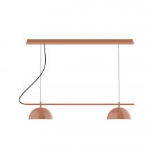 Montclair Light Works CHDX445-19-L12 - 3-Light Linear Axis LED Chandelier, Terracotta