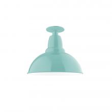 Montclair Light Works FMB106-48 - 12" Cafe Flush Mount Light in Sea Green