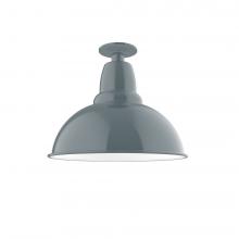 Montclair Light Works FMB107-40 - 14" Cafe Flush Mount Light in Slate Gray