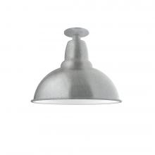 Montclair Light Works FMB107-49 - 14" Cafe Flush Mount Light in Painted Galvanized