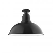 Montclair Light Works FMB108-41 - 16" Cafe Flush Mount Light in Black