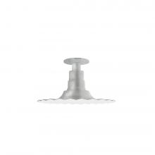 Montclair Light Works FMB158-49 - 12" Radial shade, Flush Mount Light ceiling light, Painted Galvanized