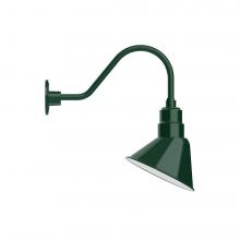 Montclair Light Works GNA102-42-L12 - 10" Angle shade LED Gooseneck Wall Mount, Forest Green