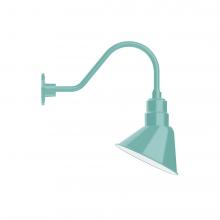 Montclair Light Works GNA102-48-S01-L12 - 10" Angle shade LED Gooseneck Wall Mount with swivel, Sea Green